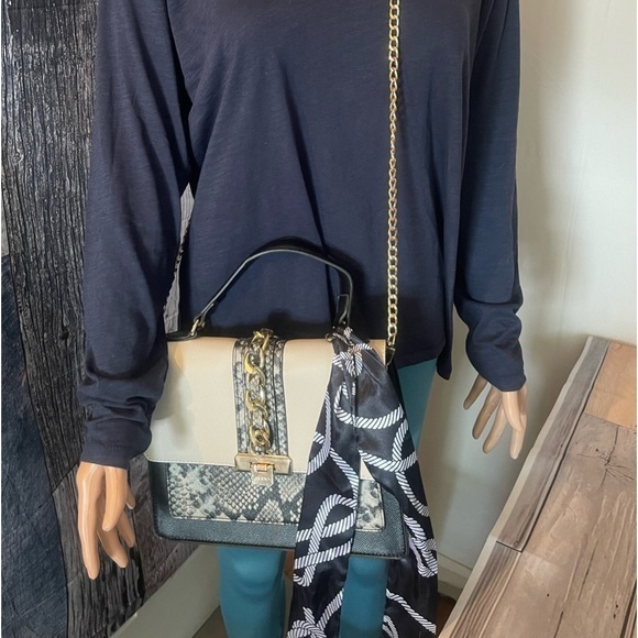 ALDO Cailla Animal Print White Top Satchel and crossbody  NEW - Picture 2 of 10